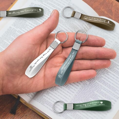 Unittype 200 قطعة عيد الميلاد المسيحية الكتاب المقدس الآية سلاسل المفاتيح ملهمة الكتاب المقدس Keyrings هدية الدينية السائبة للكنيسة in Saudi Arabia