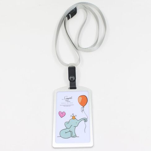 KINGSUM Aluminum Badge Holder with Detachable Neck Lanyard/Strap for ID Card, Working Card, Name Tag (Silver) in Kuwait