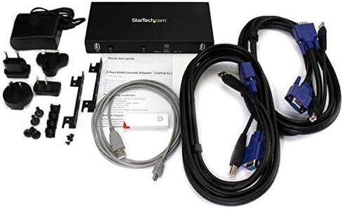 StarTech.com 2-port KVM Console Adapter - Laptop-to-Server - Rackmount Crash Cart Adapter (SV231USBLC) in Saudi Arabia