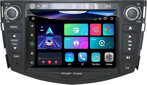 راديو السيارة NVGOTEV لسيارة Toyota RAV4 2006 2007 2008 2009 2010 2011 2012 7 بوصة IPS تطبيق CarPlay Android Auto Stereo DVD Player GPS Navi مع بلوتوث SWC 4G/WiFi FM/AM RDS (وحدة المعالجة المركزية ثماني النواة، ذاكرة الوصول العشوائي 4 جيجابايت + ذاكرة الو in Kuwait