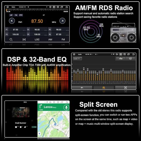 راديو السيارة NVGOTEV لسيارة Toyota RAV4 2006 2007 2008 2009 2010 2011 2012 7 بوصة IPS تطبيق CarPlay Android Auto Stereo DVD Player GPS Navi مع بلوتوث SWC 4G/WiFi FM/AM RDS (وحدة المعالجة المركزية ثماني النواة، ذاكرة الوصول العشوائي 4 جيجابايت + ذاكرة الو in Kuwait