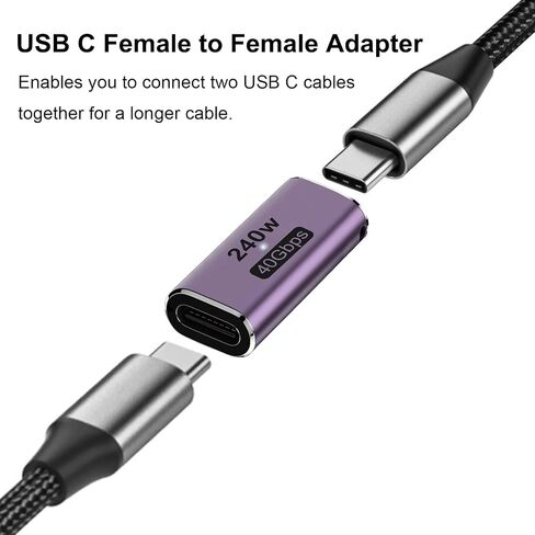 JORINDO 2 pcs Type-C PD 240W Converter,90 Degree USB-C Male to Female Fast Charging Adapter，Type-C Adapter Extender Compatible for Switch, Notebook Computers, Tablet (90° Elbow（Male to Female）) in Saudi Arabia