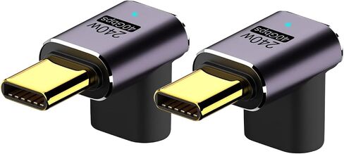 JORINDO 2 pcs Type-C PD 240W Converter,90 Degree USB-C Male to Female Fast Charging Adapter，Type-C Adapter Extender Compatible for Switch, Notebook Computers, Tablet (90° Elbow（Male to Female）) in Saudi Arabia