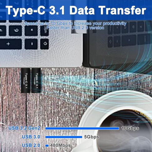 Leehitech USB 3.0 90 درجة زاوية يسار يمين USB-A ذكر إلى أنثى محول موصل موسع، محول تمديد USB 2 قطعة لأجهزة الكمبيوتر المحمولة، وشواحن الحائط، وبنوك الطاقة in Kuwait