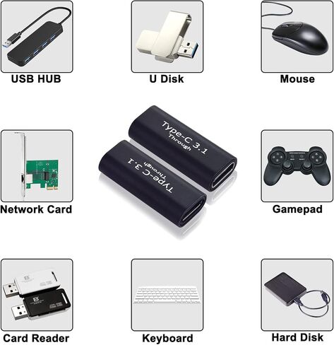Leehitech USB 3.0 90 درجة زاوية يسار يمين USB-A ذكر إلى أنثى محول موصل موسع، محول تمديد USB 2 قطعة لأجهزة الكمبيوتر المحمولة، وشواحن الحائط، وبنوك الطاقة in Kuwait