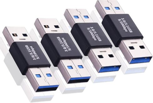 Leehitech USB 3.0 90 درجة زاوية يسار يمين USB-A ذكر إلى أنثى محول موصل موسع، محول تمديد USB 2 قطعة لأجهزة الكمبيوتر المحمولة، وشواحن الحائط، وبنوك الطاقة in Kuwait