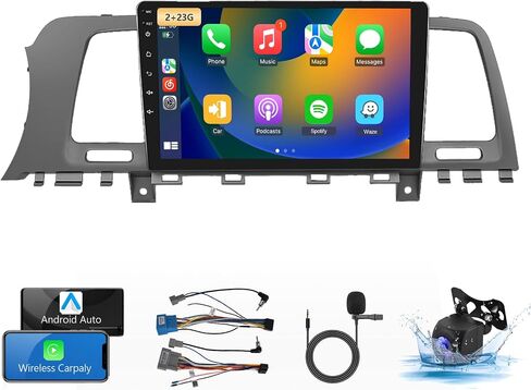 for Nissan Murano 2011-2014 Android Car Stereo Support Wireless Carplay Android Auto 2+32G with 9" Touchscreen GPS Navigation Bluetooth USB WiFi FM/RDS Radio Receiver AHD Backup Camera + External Mic in Saudi Arabia