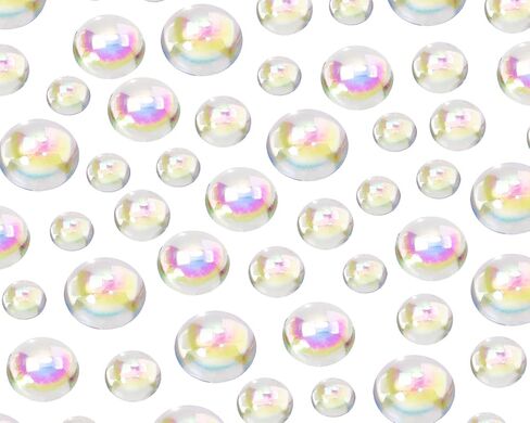 Shapenty 3mm 4mm 5mm 6mm واضح قطرة الندى Waterdrop قطرة الماء زخرفة فقاعة النقاط الراتنج الخرز أحجار الراين لصنع بطاقات المعايدة سكرابوكينغ ورقة الحرف الفنية، 350 قطعة (شفاف) in Saudi Arabia