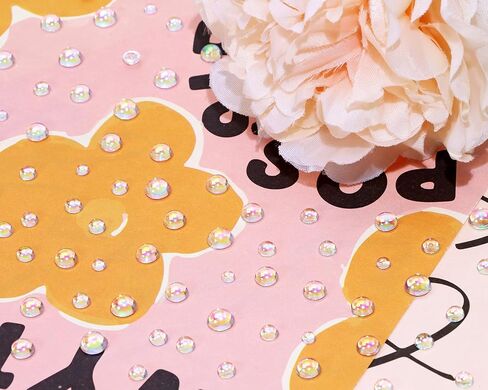Shapenty 3mm 4mm 5mm 6mm واضح قطرة الندى Waterdrop قطرة الماء زخرفة فقاعة النقاط الراتنج الخرز أحجار الراين لصنع بطاقات المعايدة سكرابوكينغ ورقة الحرف الفنية، 350 قطعة (شفاف) in Saudi Arabia