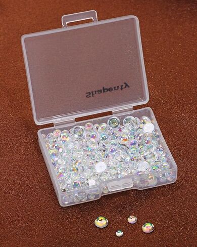 Shapenty 3mm 4mm 5mm 6mm واضح قطرة الندى Waterdrop قطرة الماء زخرفة فقاعة النقاط الراتنج الخرز أحجار الراين لصنع بطاقات المعايدة سكرابوكينغ ورقة الحرف الفنية، 350 قطعة (شفاف) in Saudi Arabia