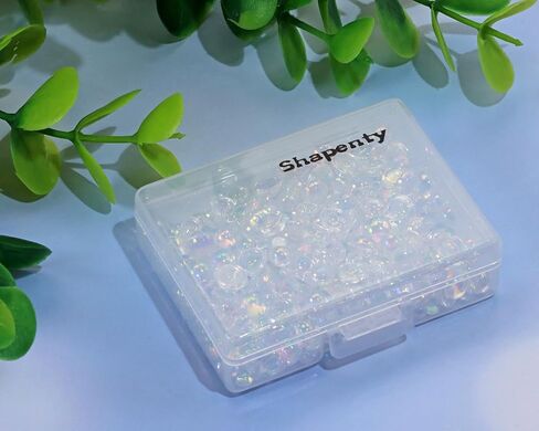 Shapenty 3mm 4mm 5mm 6mm واضح قطرة الندى Waterdrop قطرة الماء زخرفة فقاعة النقاط الراتنج الخرز أحجار الراين لصنع بطاقات المعايدة سكرابوكينغ ورقة الحرف الفنية، 350 قطعة (شفاف) in Saudi Arabia
