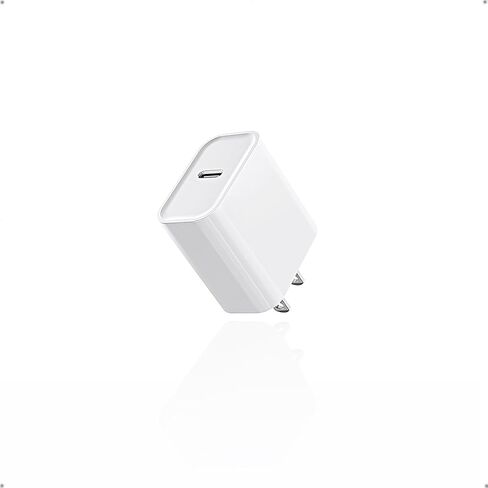 USB-C Fast Charger Cube 20W for iPhone iPad iWatch Charging Block, LPPDWXR PD 20 Watts Power Adapter Plug,White 1Pack in Kuwait