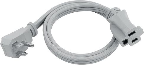 Clear Power 3ft 14/3 مكيف هواء رمادي / سلك تمديد داخلي للأجهزة الرئيسية، قابس مسطح مؤرض، مثالي لوحدات التيار المتردد والأجهزة الرئيسية، DCIC-0001-DC in Saudi Arabia