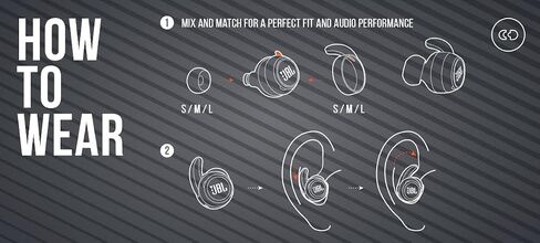 JBL Reflect Mini NC: سماعات رأس رياضية لاسلكية بخاصية إلغاء الضوضاء - أسود، صغير in Kuwait