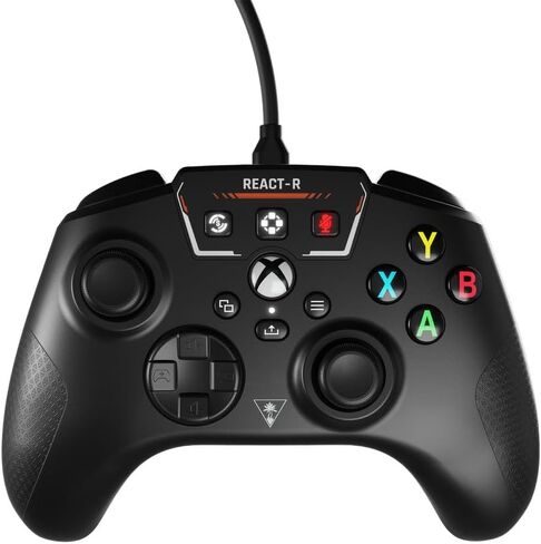 Turtle Beach REACT-R Controller Wired Game Controller – Xbox Series X, Xbox Series S, Xbox One & Windows – Audio Controls, Mappable Buttons, Textured Grips – Black in Saudi Arabia