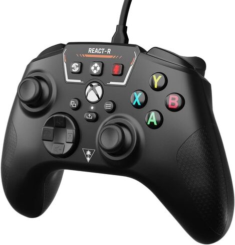 Turtle Beach REACT-R Controller Wired Game Controller – Xbox Series X, Xbox Series S, Xbox One & Windows – Audio Controls, Mappable Buttons, Textured Grips – Black in Saudi Arabia