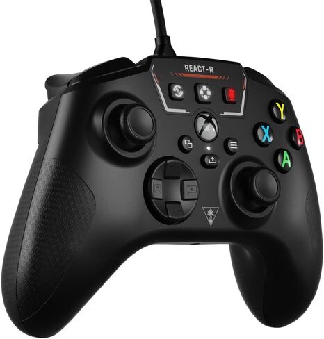 Turtle Beach REACT-R Controller Wired Game Controller – Xbox Series X, Xbox Series S, Xbox One & Windows – Audio Controls, Mappable Buttons, Textured Grips – Black in Saudi Arabia