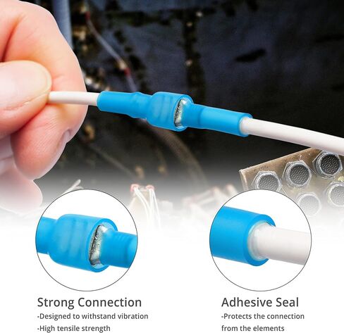 Wirefy Wire Spade Connectors - Female Wire Connectors Kit - Quick Disconnect Wire Connectors - Electrical Spade Terminals - Blue 16-14 Gauge - 150 PCS in Kuwait