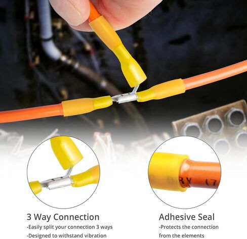 Wirefy Wire Spade Connectors - Female Wire Connectors Kit - Quick Disconnect Wire Connectors - Electrical Spade Terminals - Blue 16-14 Gauge - 150 PCS in Saudi Arabia