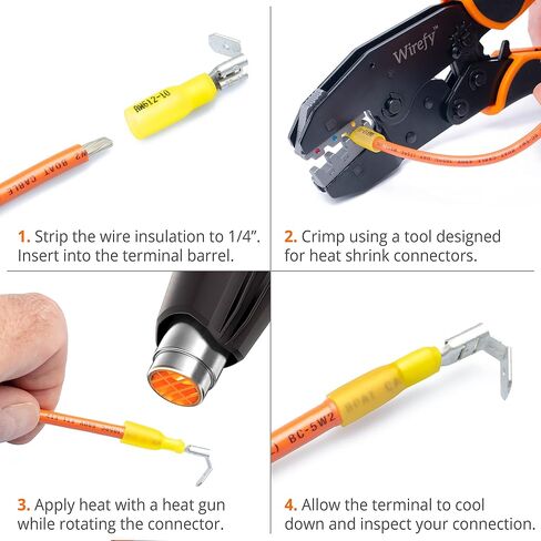 Wirefy Wire Spade Connectors - Female Wire Connectors Kit - Quick Disconnect Wire Connectors - Electrical Spade Terminals - Blue 16-14 Gauge - 150 PCS in Saudi Arabia