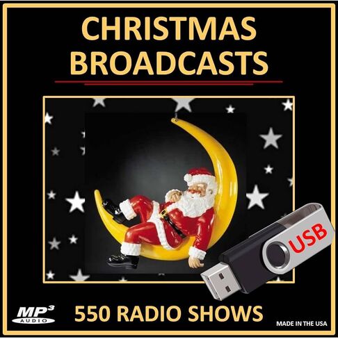 بث عيد الميلاد: 550 برنامجًا إذاعيًا قديمًا بتنسيق MP3 [محرك أقراص فلاش USB] in Kuwait