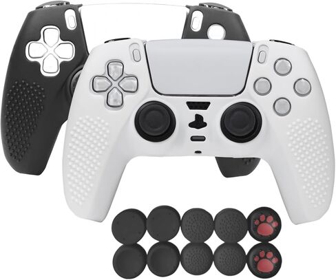 Bealuffe Controller Skin 2 Pack for PS5, Controller Cover for PS5 Silicone Protective Cover with Thumb Grip Caps in Kuwait
