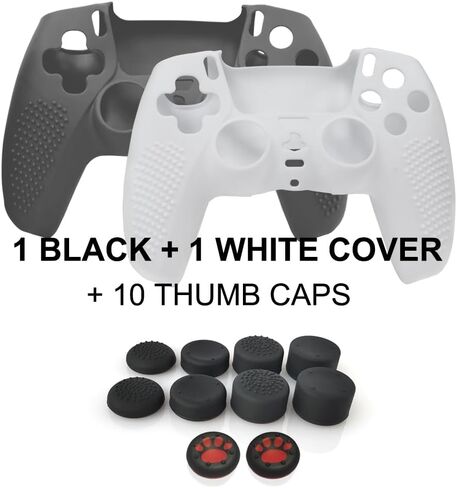 Bealuffe Controller Skin 2 Pack for PS5, Controller Cover for PS5 Silicone Protective Cover with Thumb Grip Caps in Kuwait