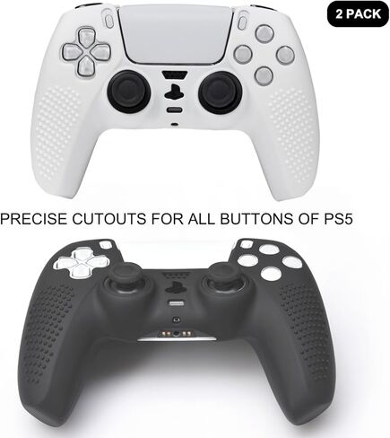 Bealuffe Controller Skin 2 Pack for PS5, Controller Cover for PS5 Silicone Protective Cover with Thumb Grip Caps in Kuwait