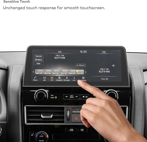 Tempered Glass Screen Protector for 2021/2022/2023/2024 Nissan Armada S/SV/Midnight/SL/Platinum 12.3" Touchscreen (HD Clear) in Kuwait