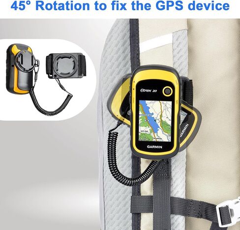 حبل حقيبة الظهر Healvaluefit لأجهزة GPS المحمولة من Garmin، ملحق تثبيت على ظهره للمشي لمسافات طويلة لأجهزة Garmin inReach eTrex GPSMAP Oregon Alpha Rino - رائع للمشي لمسافات طويلة وبدون استخدام اليدين in Kuwait