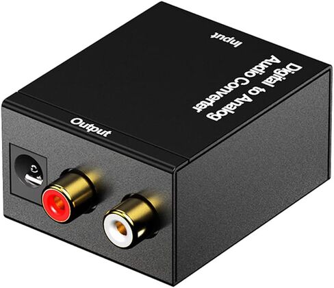Cuxnoo Digital to Analog Audio Adapter, Convert Digital Coaxial/Optical Signal from PS4, Xbox, Blu-ray Player to Analog for RCA L/R Audio Speaker in Kuwait