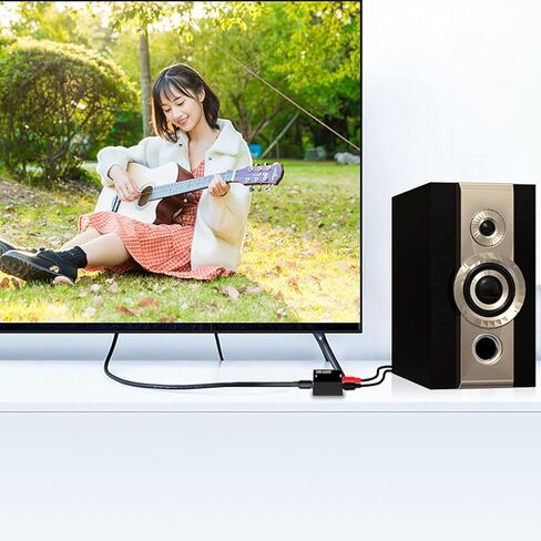 Cuxnoo Digital to Analog Audio Adapter, Convert Digital Coaxial/Optical Signal from PS4, Xbox, Blu-ray Player to Analog for RCA L/R Audio Speaker in Kuwait