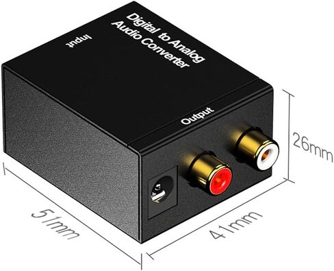 Cuxnoo Digital to Analog Audio Adapter, Convert Digital Coaxial/Optical Signal from PS4, Xbox, Blu-ray Player to Analog for RCA L/R Audio Speaker in Kuwait