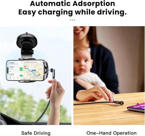 كابل شحن مغناطيسي من ESSAGER 4 حزم (3.3/3.3/6.6/6.6FT)، دوران مغناطيسي 540 درجة، مؤشر LED، توافق عالمي، كابل شاحن USB C Type-C Micro iPhone 3 في 1 (أسود) in Kuwait