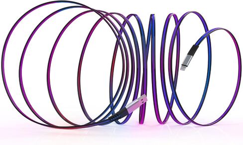 شاحن iPhone، كابل إضاءة LED [معتمد من Apple MFi] سلك إضاءة USB للشحن/المزامنة متوافق مع iPhone SE 11 11 Pro 11 Pro Max Xs MAX XR X 8 7 6S، iPad والمزيد (أزرق، 3 أقدام) in Saudi Arabia