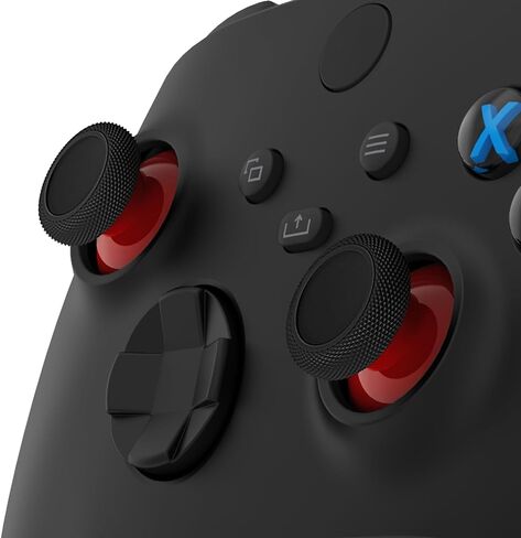 eXtremeRate Thumbsticks for Xbox Series X|S, 4PCS Replacement Joysticks Repair Kit for Xbox Wireless Controller, Custom Accessories Analog Stick for Xbox One S/X/Elite Controller - Carmine Red & Black in Kuwait