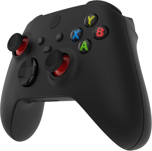 eXtremeRate Thumbsticks for Xbox Series X|S, 4PCS Replacement Joysticks Repair Kit for Xbox Wireless Controller, Custom Accessories Analog Stick for Xbox One S/X/Elite Controller - Carmine Red & Black in Kuwait