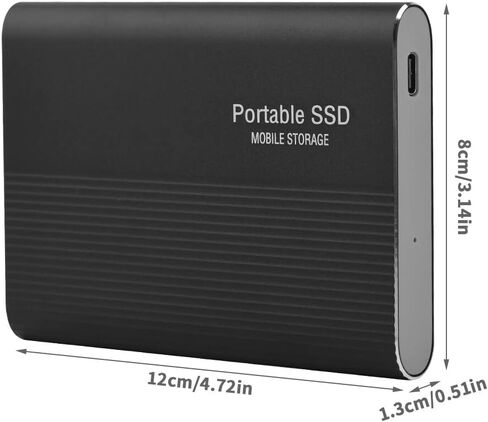 محرك الأقراص المحمول Mersuii المحمول ذو الحالة الصلبة لأجهزة الكمبيوتر المحمول ونظام التشغيل Windows 7 محرك الأقراص الصلبة ناقل الحركة عالي السرعة باللون الأسود سعة 8 تيرابايت in Kuwait