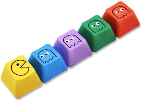 Ghost Man Retro Gaming Cartoon Pac Switch Mechanical MX Keyboard Keycaps Keys - 5 Keys Included in Saudi Arabia