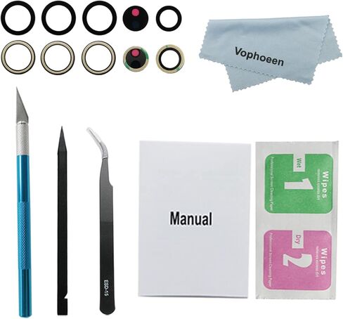 5PCS Original OEM Back Rear Camera Glass Lens Replacement for Samsung Galaxy S22 Ultra 6.8 inch with Adhesive Preinstalled + Repair Tools Kit Set + Installation Manual in Kuwait