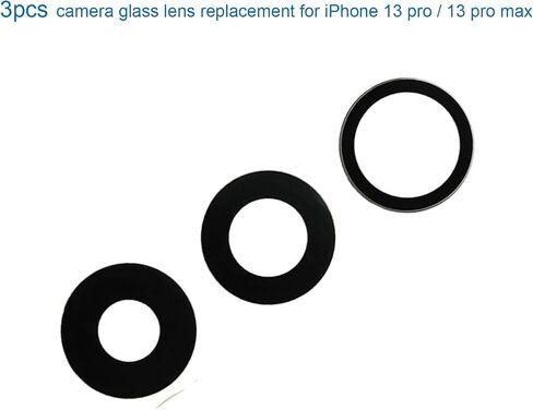 3 قطع من Xinidc عدسة زجاجية خلفية أصلية بديلة لـ iPhone 13 Pro لهاتف iPhone 13 Pro Max مع لاصق قوي مثبت مسبقًا + مجموعة أدوات إصلاح (إجمالي 3 قطع زجاج الكاميرا) in Kuwait
