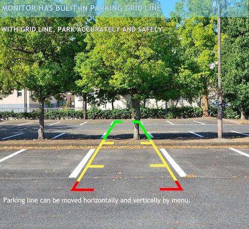 7" AHD 1080P Wired Reverse Rear View Backup Camera System,Guide line,IP69K Waterproof Camera, Night Vision, Vibration-Proof 10G for Tractor/Truck/Cargo Van/Excavator/Skid Steer/Heavy Equipment in Kuwait