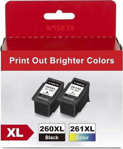 260XL 261XL Ink Cartridge Replacement for Canon PG-260 XL CL-261 XL PG260 CL261 260 XL 261 XL Work for Canon TS5320 TS6420a TS6420 TR7020a TR7020 Printers (2 Pack, 1 Black 1 Tri Color) in Kuwait