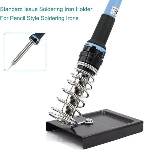 DKARDU Soldering Iron Holder Stand Solder Iron Base, with 10 Pcs Cleaning Sponge and 1 Pcs Brass Ball for Cleaning Soldering Iron Tip in Kuwait