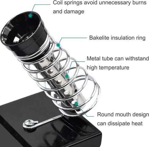 DKARDU Soldering Iron Holder Stand Solder Iron Base, with 10 Pcs Cleaning Sponge and 1 Pcs Brass Ball for Cleaning Soldering Iron Tip in Kuwait