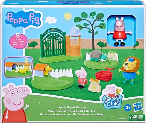 Peppa Pig Toys Peppa's Day at The Zoo Playset, 2 Figures and 6 Themed Accessories, 3-Inch Scale Preschool Toy for Kids Ages 3 and Up in Saudi Arabia