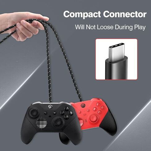 BSUZUN Charging Cable for Xbox one Elite Series 2 Controller, Standard Thumbsticks Recent Rings D-pad for Elite Controller Series 2 Core in Kuwait