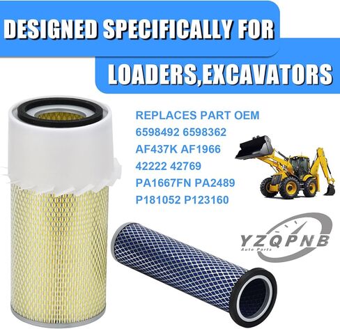Air Filter Kit 6598492 6598362 Compatible with Bobcat Loaders 641 643 645 741 743 751 753 763 773 843 853 1213 7753 S130 S150 S160 S175 S185 S205 Excavators 325 328 331 in Kuwait