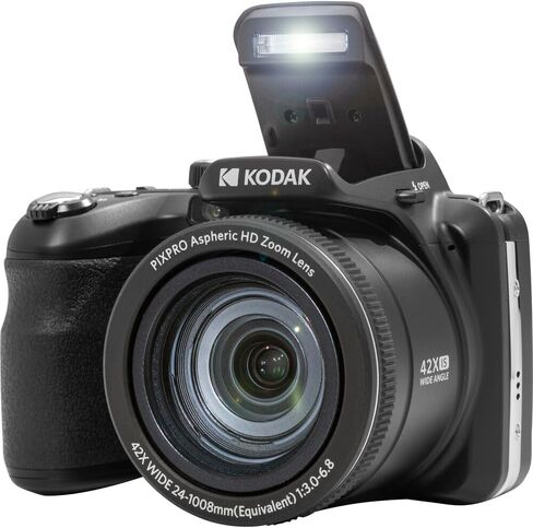 Kodak PIXPRO AZ425 Digital Camera Bundle, Includes: SanDisk 128GB SDXC Memory Card, Small Camera Bag, SD Card Reader and More (6 Items) (Black) in Saudi Arabia