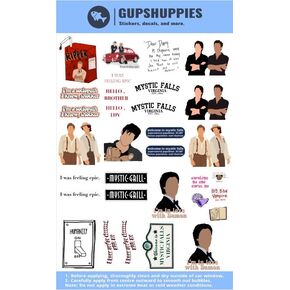 20 Pcs Value Pack Decal Vampire Sticker Diaries Waterproof Vinyl Aesthetic SUV Truck Colorful Laptop Bike Car Luggage Skateboard Water Bottle Guitar Windows Bumper Tumbler in Kuwait